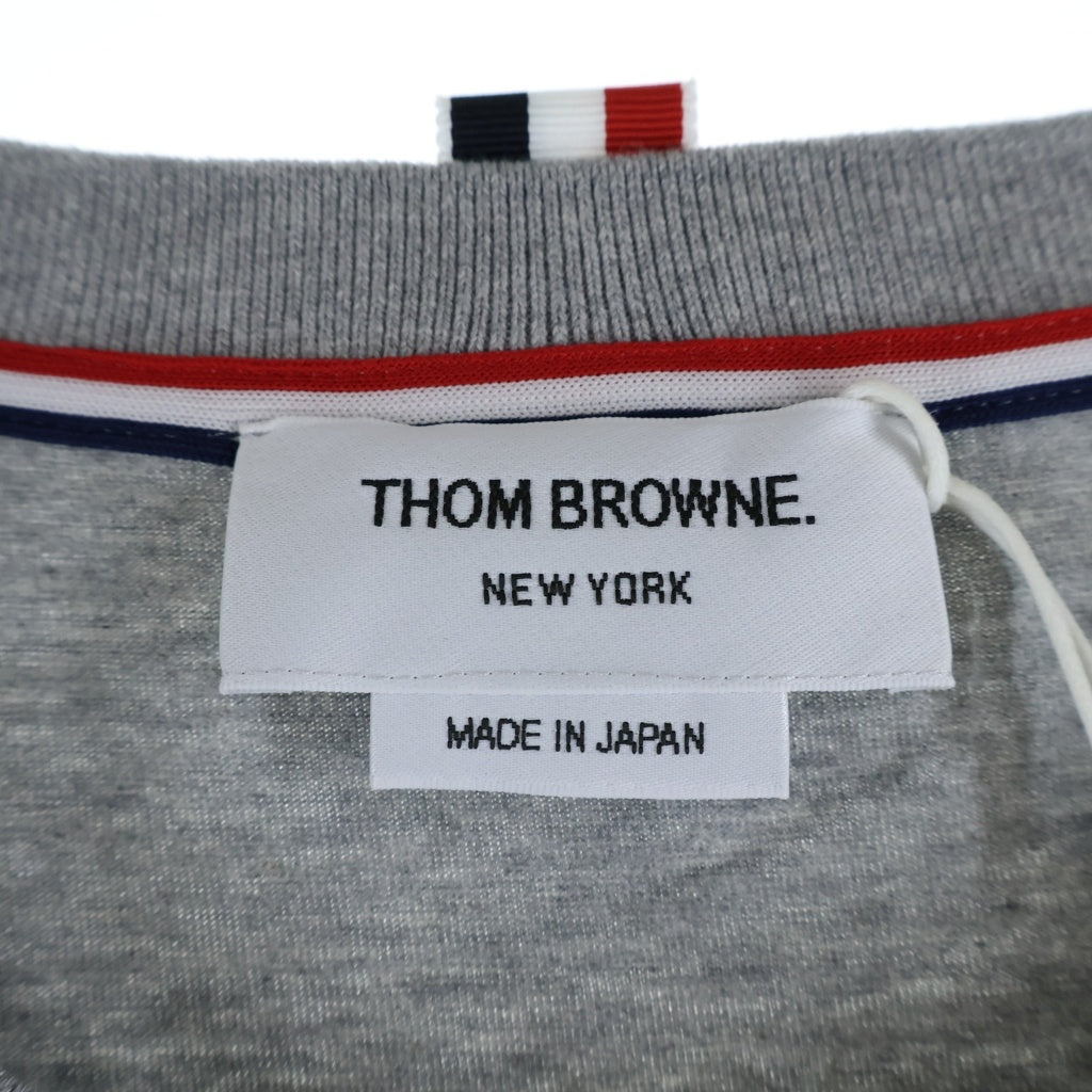 THOM BROWNE(トムブラウン) Relaxed Fit T-shirt リラックスフィット クルーネック半袖Tシャツカットソー グレー MJS067A 00042