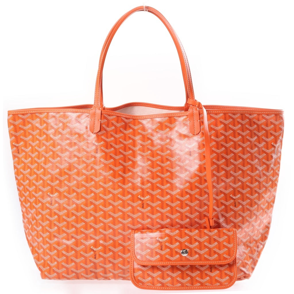 GOYARD(ゴヤール) サンルイGM PVC×レザー トートバッグ オレンジ レディース