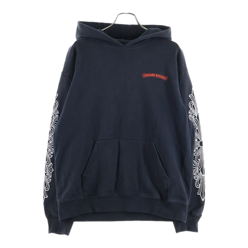 CHROME HEARTS(クロムハーツ) ×MATTY BOY 99 Eyes Chomper SWTSHRT PLVR マッティボーイ 99アイズ 袖フローラル プルオーバーパーカー ブラック