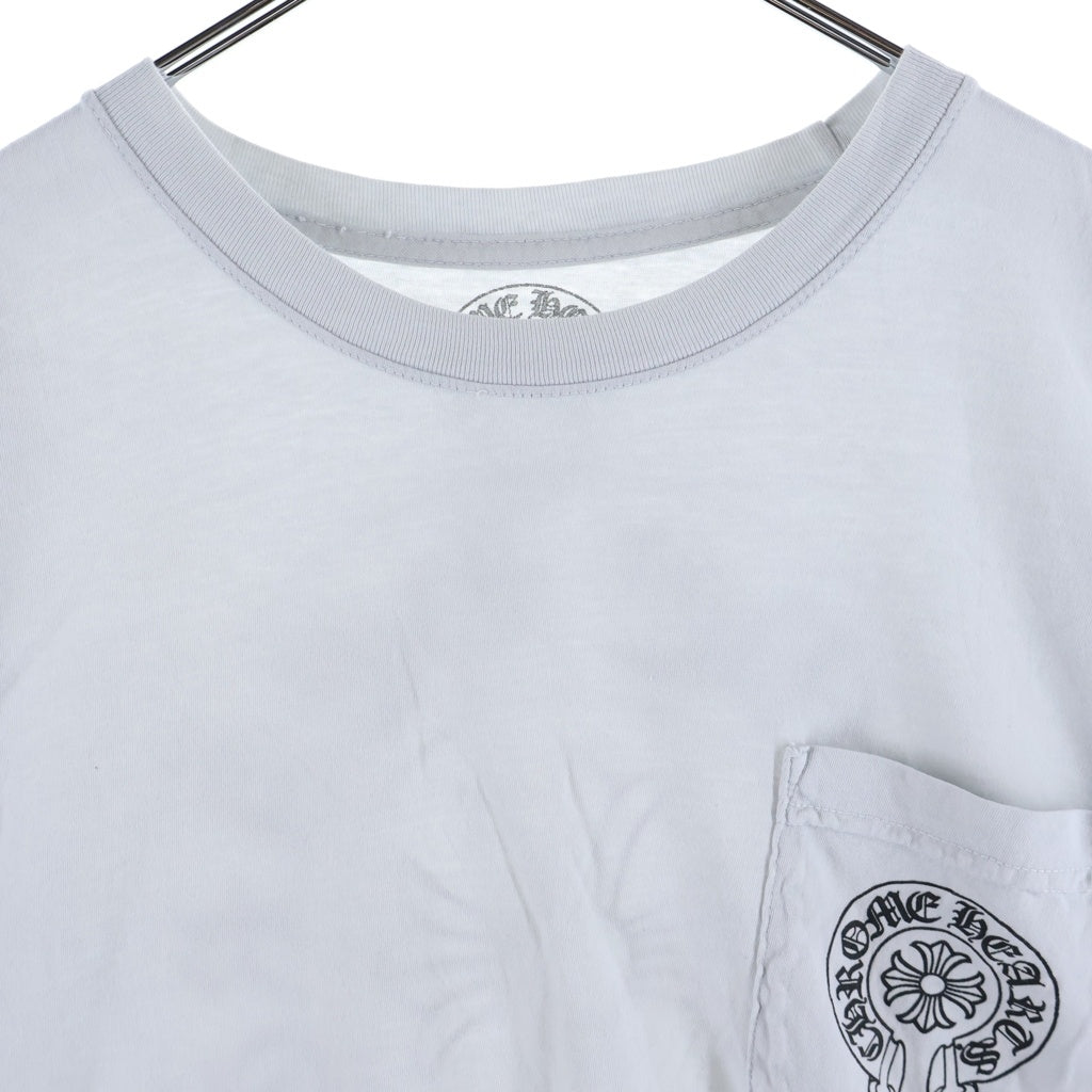 CHROME HEARTS(クロムハーツ) HORSESHOE S/S TEE ホースシュープリント ポケット半袖Tシャツ カットソー グレー