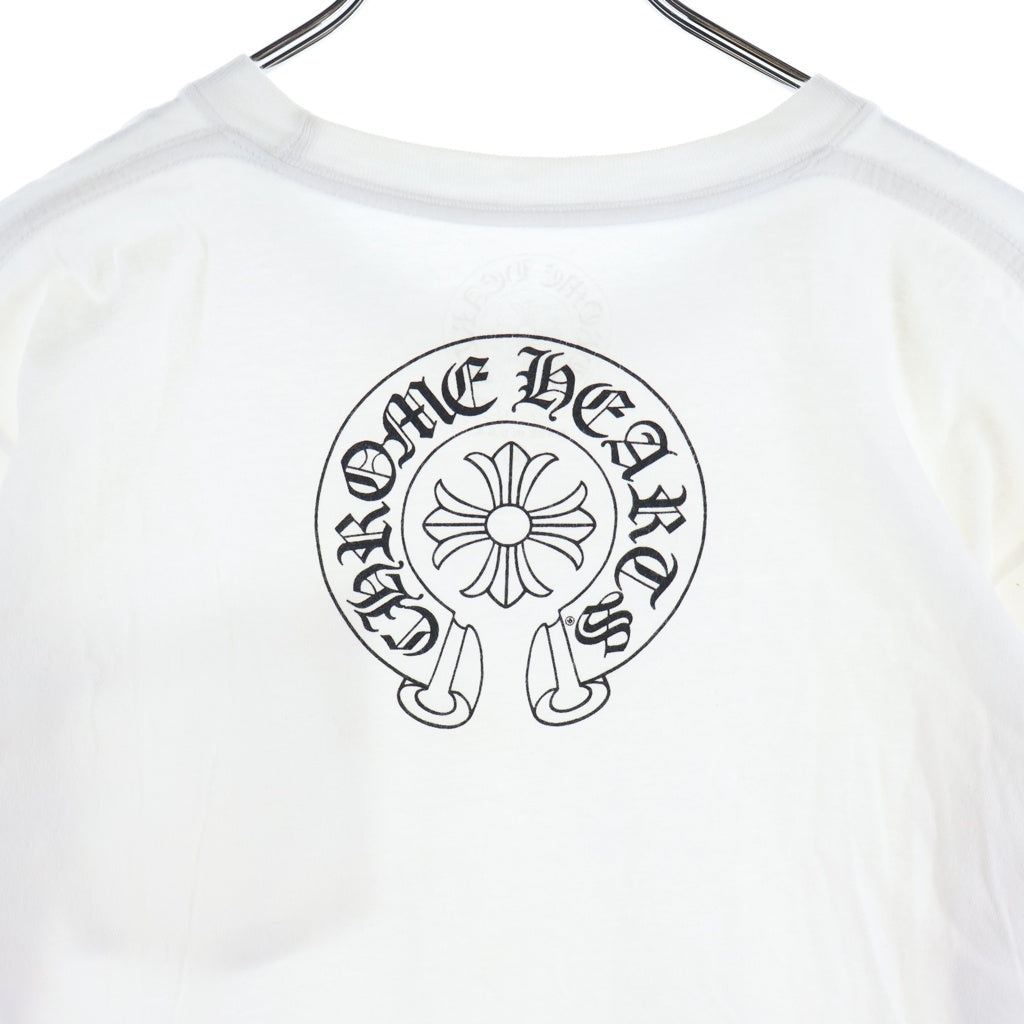 CHROME HEARTS(クロムハーツ) Neck Logo S/S Tee ネックロゴ 半袖プリントTシャツ カットソー コットン ホワイト