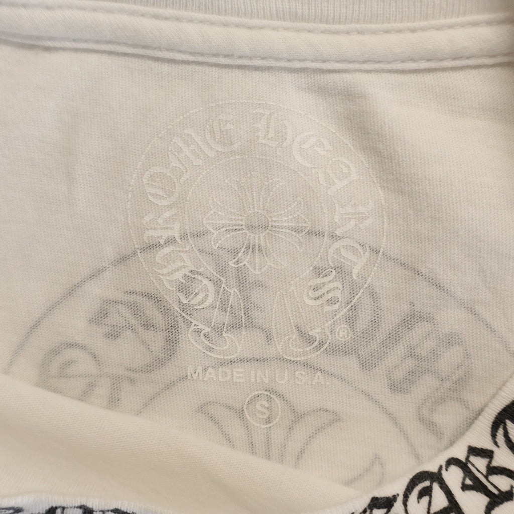CHROME HEARTS(クロムハーツ) Neck Logo S/S Tee ネックロゴ 半袖プリントTシャツ カットソー コットン ホワイト