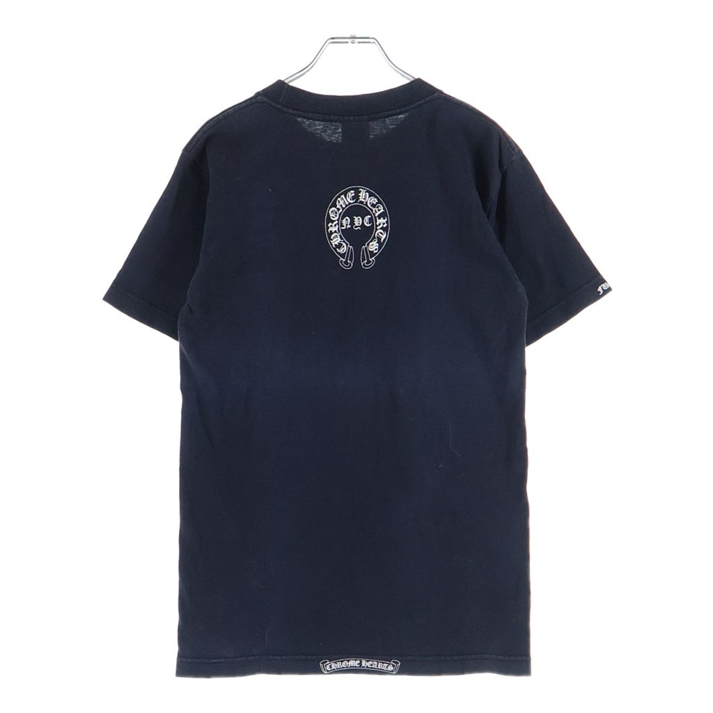 CHROME HEARTS(クロムハーツ) OLD DAGGER S/S オールド 胸ヴァインダガーバックホースシュー USA プリント半袖Tシャツ ブラック
