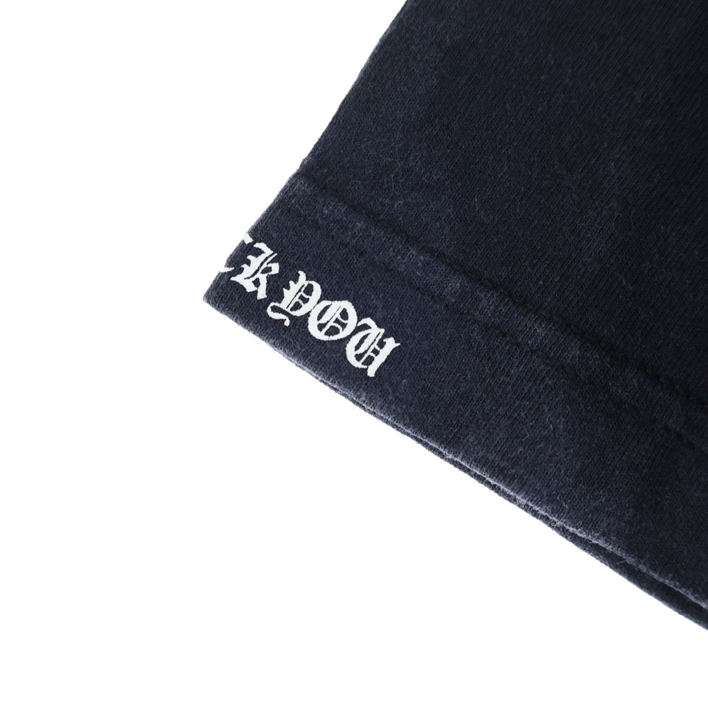 CHROME HEARTS(クロムハーツ) OLD DAGGER S/S オールド 胸ヴァインダガーバックホースシュー USA プリント半袖Tシャツ ブラック