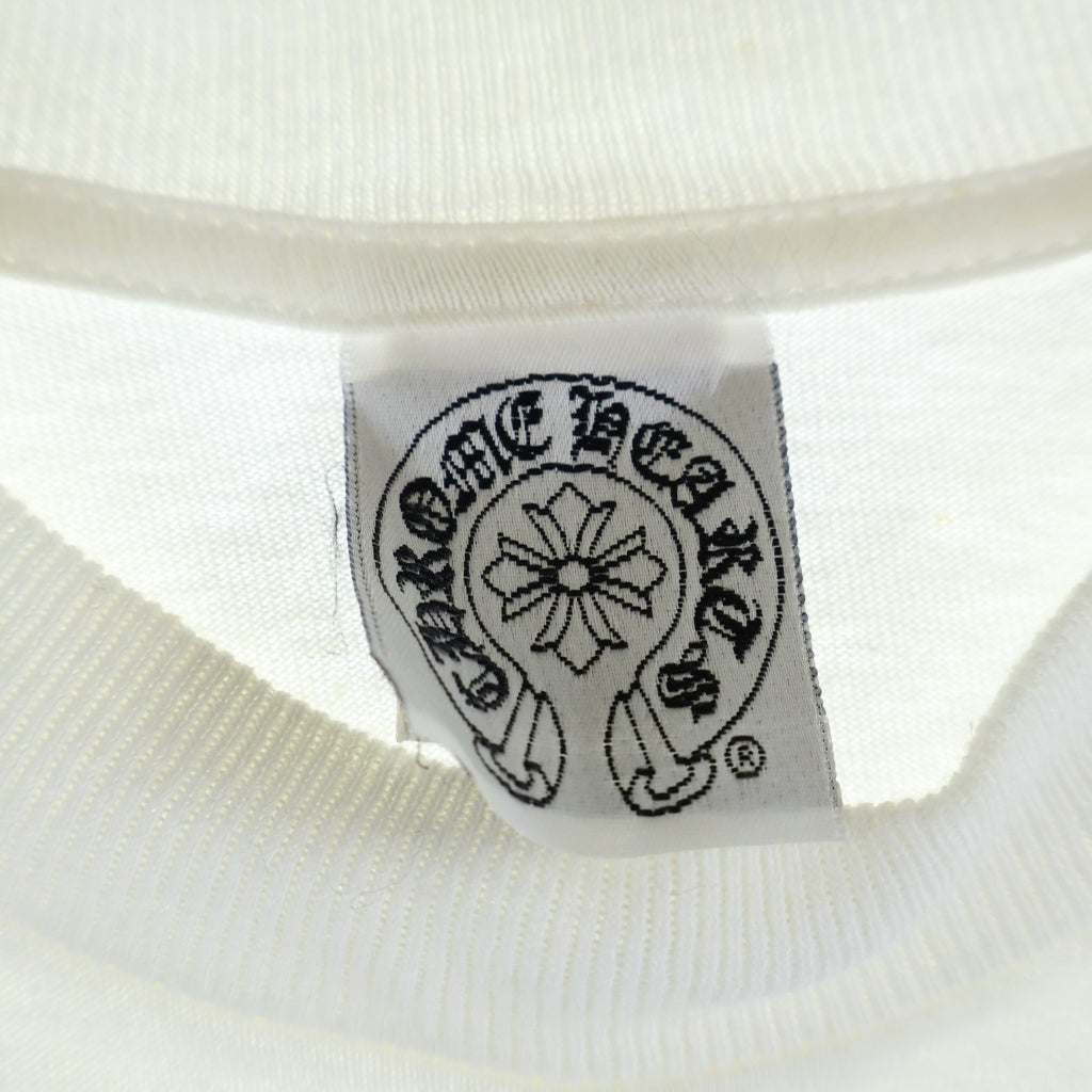 CHROME HEARTS(クロムハーツ) OLD S/S オールド バックフローラルクロス ホースシュープリント 半袖Tシャツ ホワイト