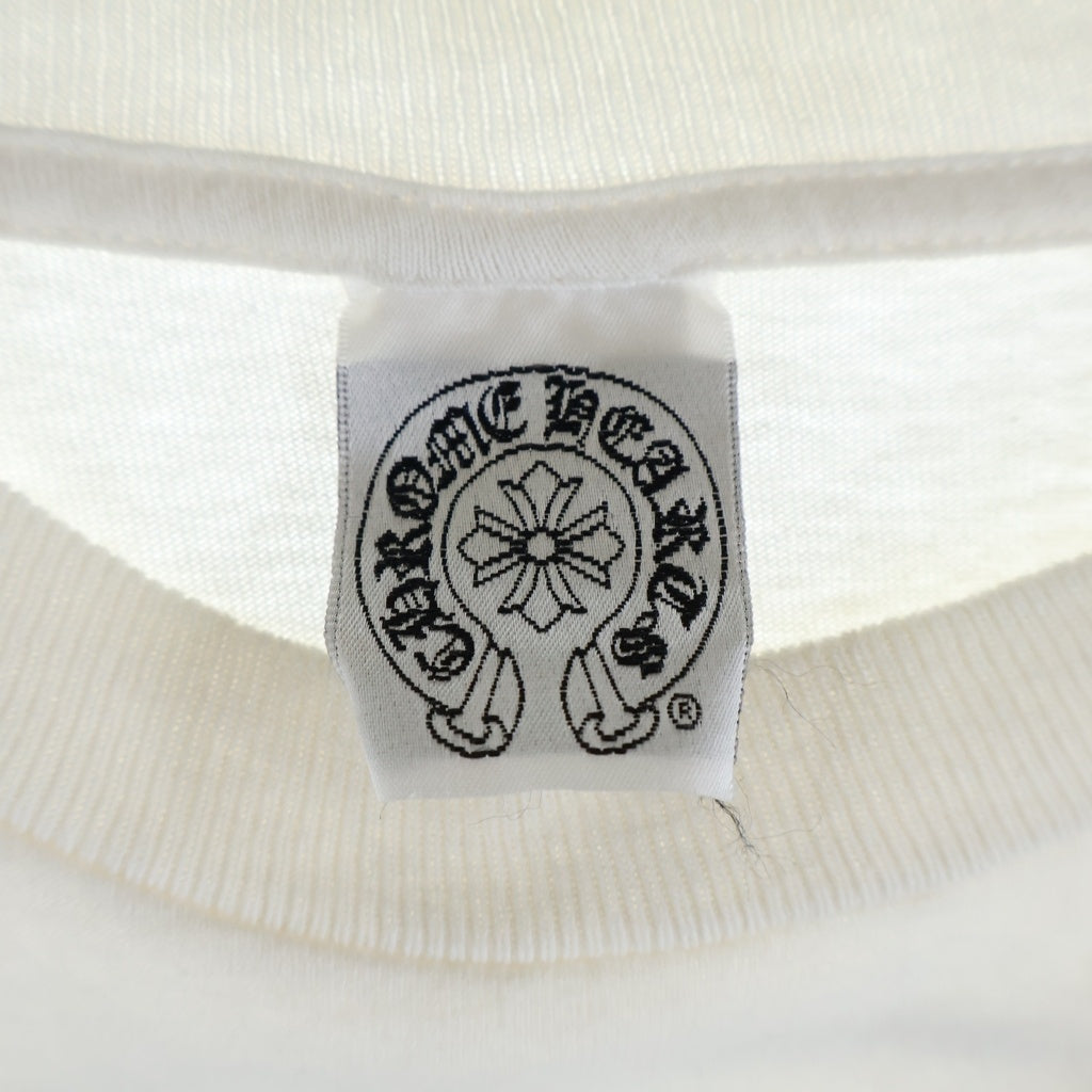 CHROME HEARTS(クロムハーツ) OLD CHプラス バックホースシュープリント 半袖Tシャツ カットソー ホワイト