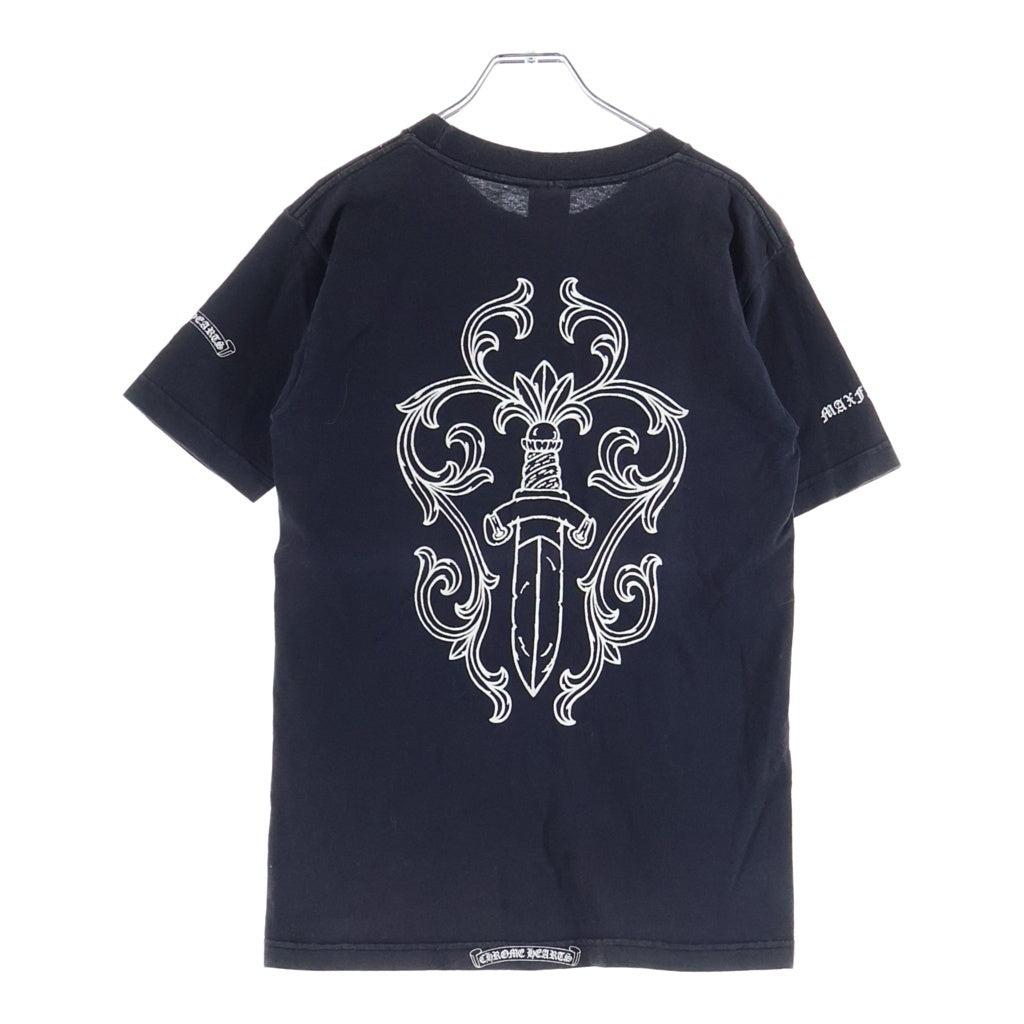 CHROME HEARTS(クロムハーツ) OLD S/S TEE オールド マックスフィールド バックダガープリント半袖Tシャツカットソー ブラック