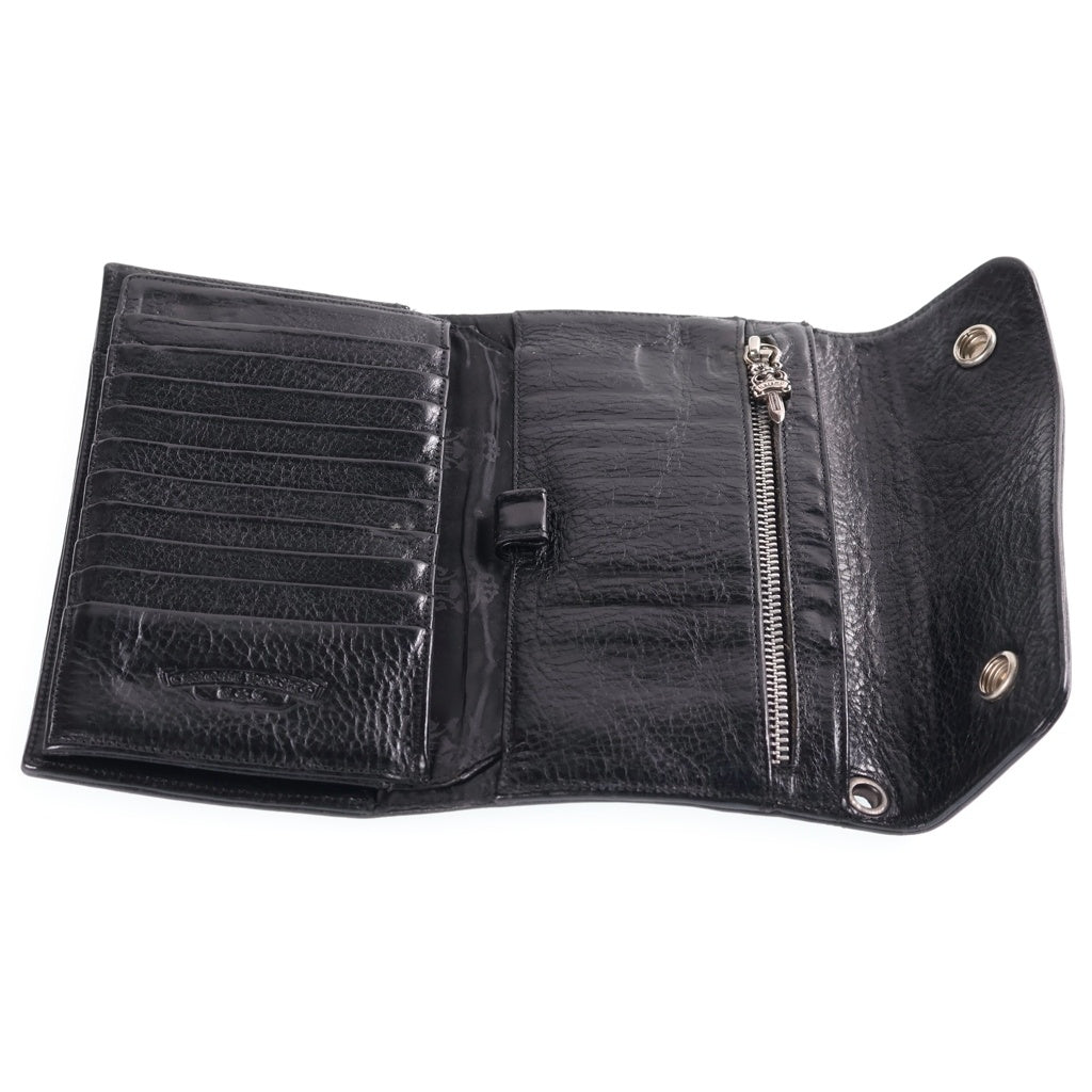 CHROME HEARTS(クロムハーツ) WAVE ウェーブ レザーウォレット 財布 ブラック