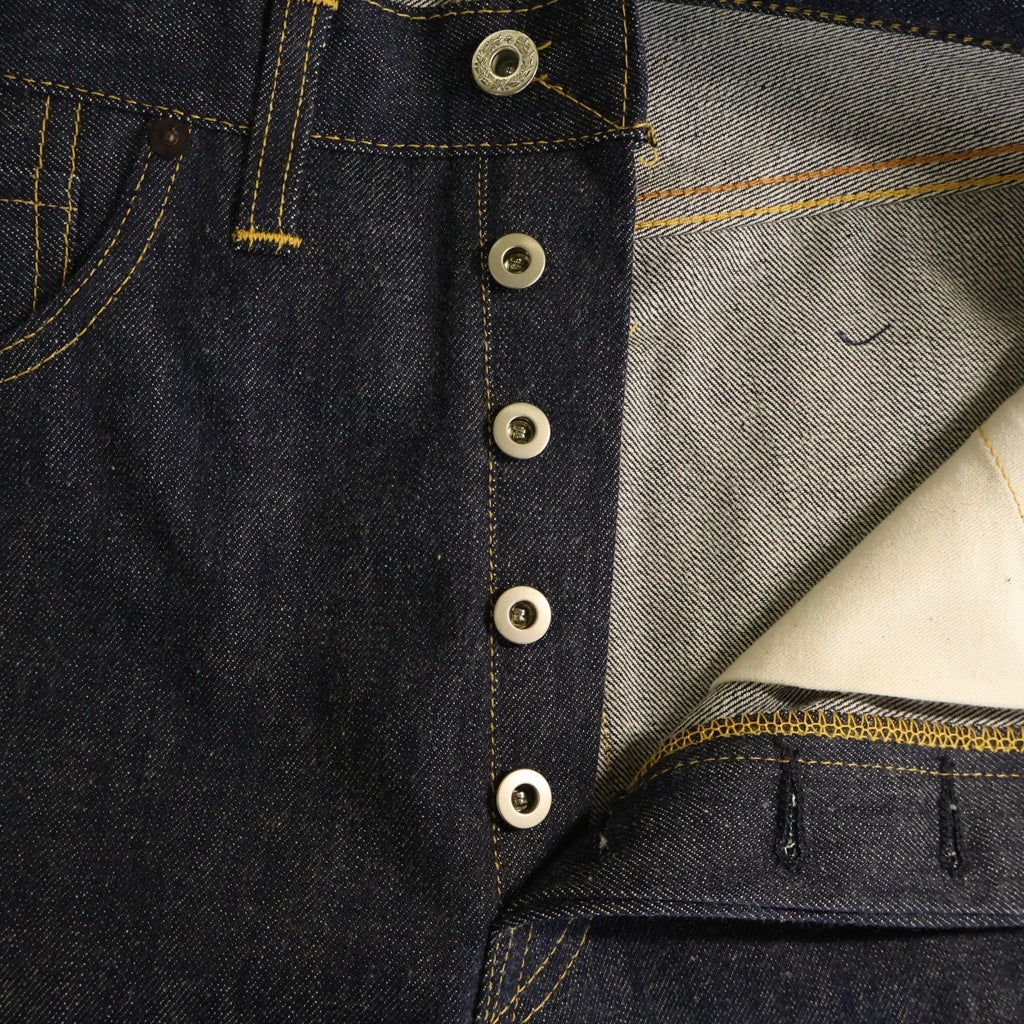 Levi's(リーバイス) 90s VINTAGE デットストック ボタン裏555 バレンシア工場 S501XX 44501-0022 隠しリベット 赤耳 デニム インディゴ