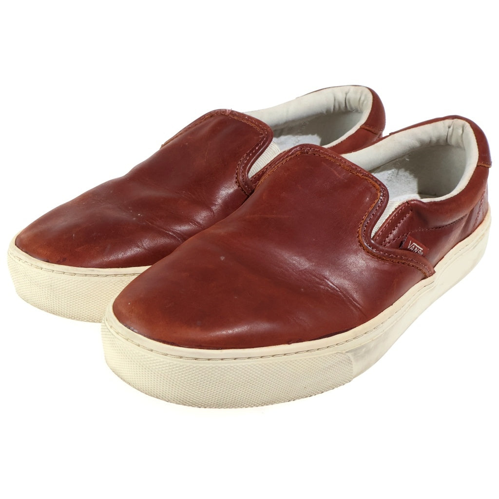 VANS(ヴァンズ) デットストック レザー スリッポン 28cm/US10 ブラウン 721356