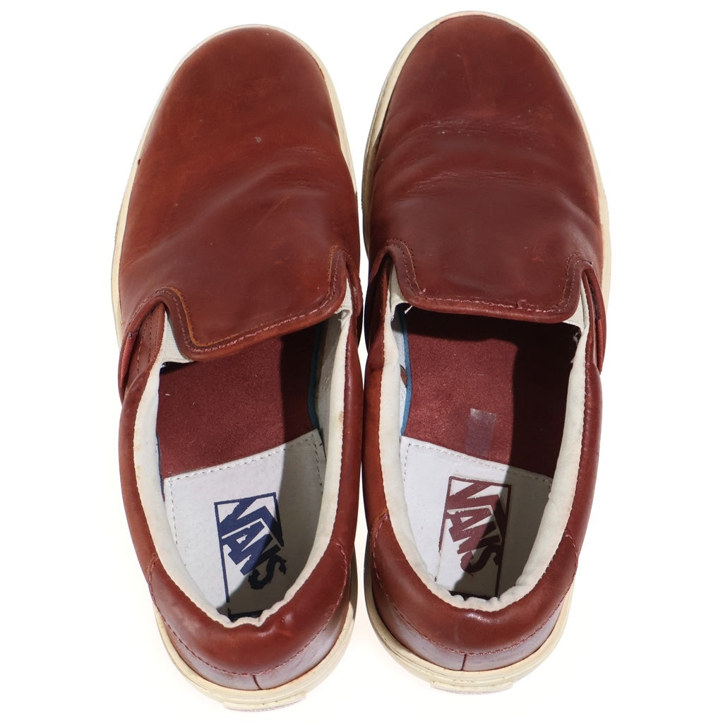 VANS(ヴァンズ) デットストック レザー スリッポン 28cm/US10 ブラウン 721356