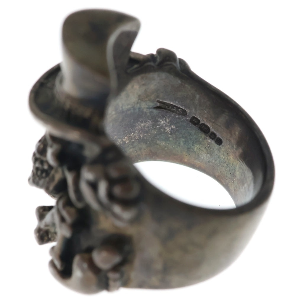CRAZY PIG(クレイジーピッグ) MASCOT SKULL RING シルクハット スカル リング シルバー