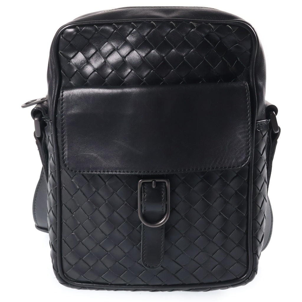 BOTTEGA VENETA(ボッテガヴェネタ) イントレチャート レザー ショルダーバッグ 113092 V4651 1000 ブラック