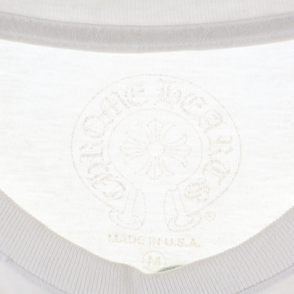 CHROME HEARTS(クロムハーツ) LA ロサンゼルス限定 ヴァインダガープリント 袖フローラルプリント 長袖Tシャツ ロングスリーブ カットソー ホワイト