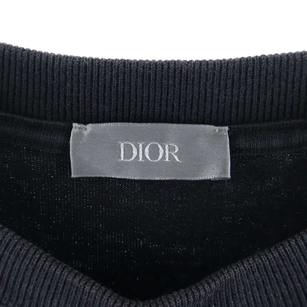 DIOR(ディオール) ロゴ刺繍 コットンジャージー Tシャツ ブラック 293J659A0554