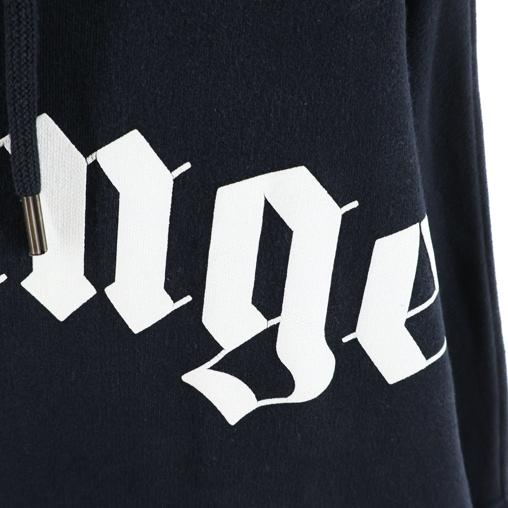 Palm Angels(パームエンジェルス) FRONT OVER LOGO HOODIE フロント オーバー ロゴ プルオーバーパーカー ブラック PMBB036R20636001