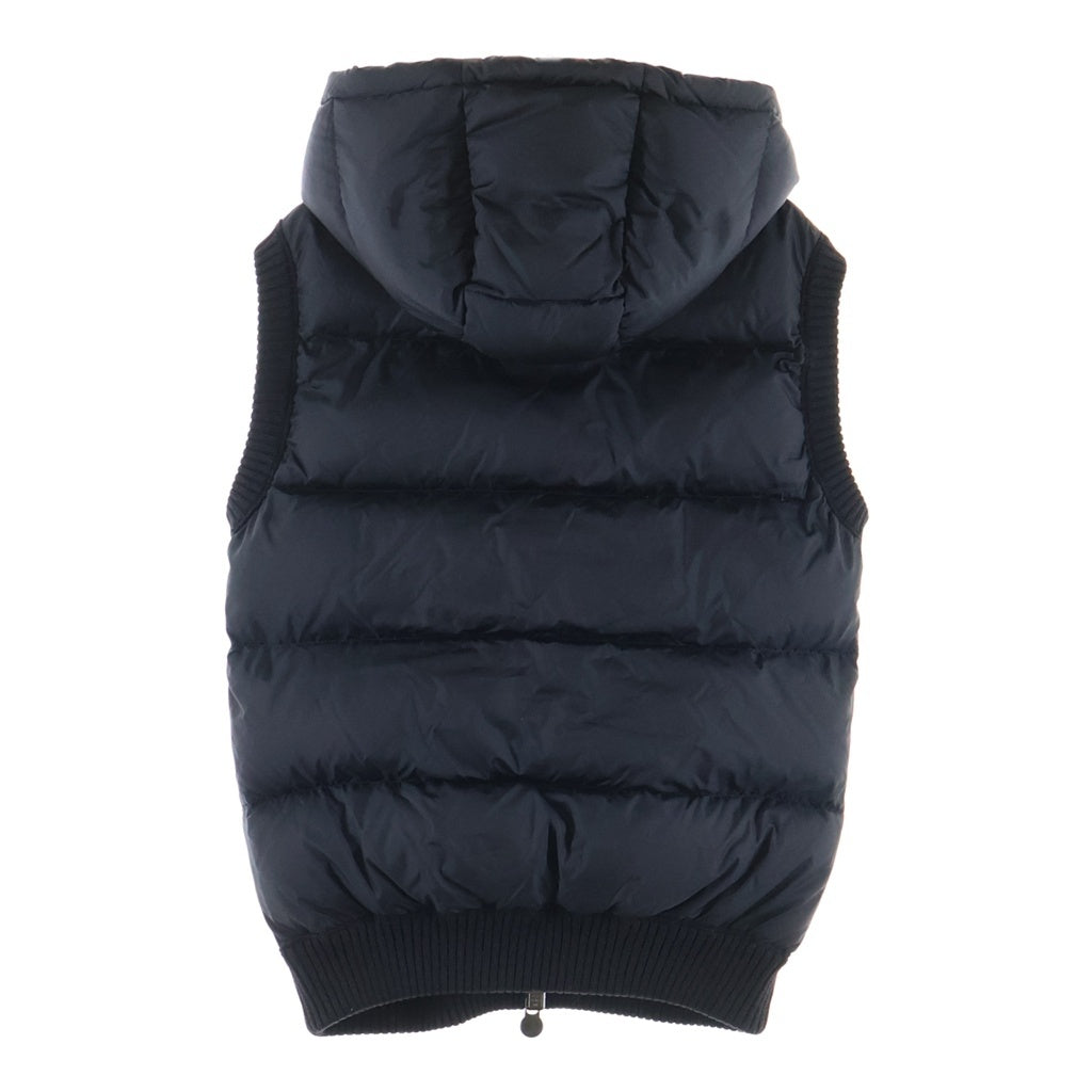 MONCLER(モンクレール) MAGLIONE TRICOT GILET マリオーネ ニット切替 B20919413400 ダウンベスト ブラック