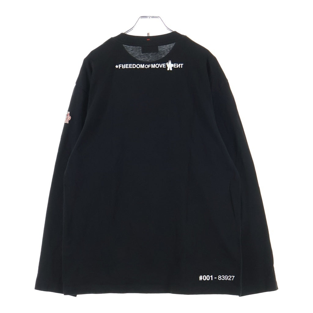 MONCLER(モンクレール) 23SS GRENOBLE グルーノーブル 胸ロゴ J10978D00001 ロングスリーブカットソー ブラック