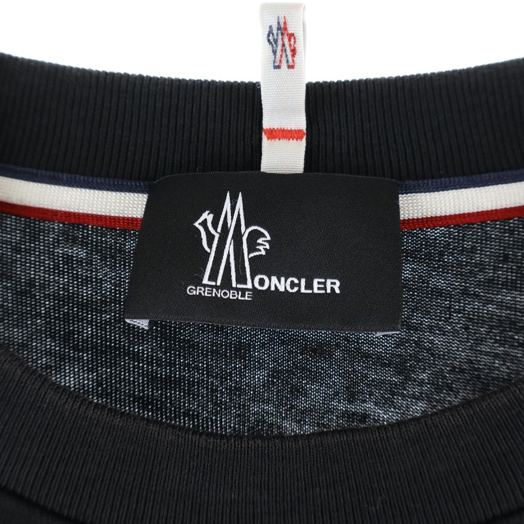 MONCLER(モンクレール) 23SS GRENOBLE グルーノーブル 胸ロゴ J10978D00001 ロングスリーブカットソー ブラック