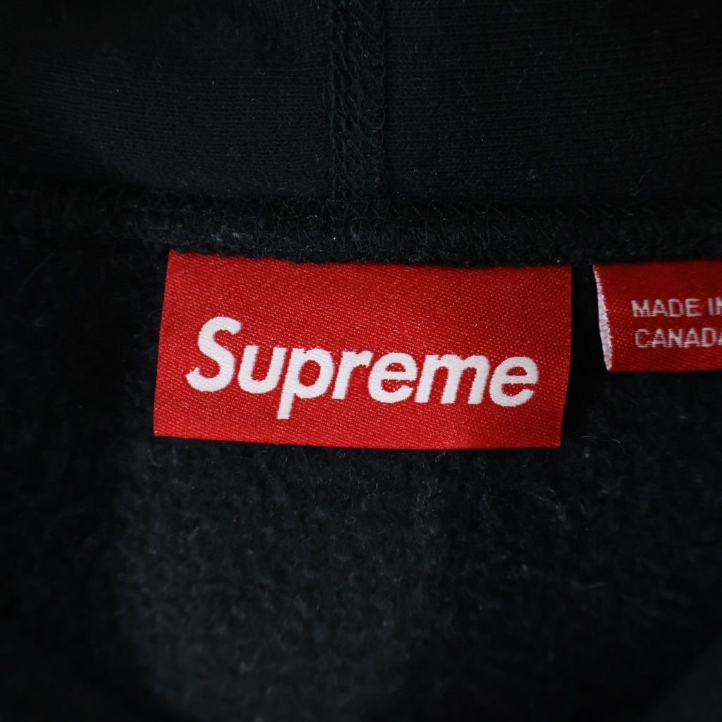 SUPREME(シュプリーム) 24AW Raised Script Hooded Sweatshirt レイズド スクリプト プルオーバー スウェットパーカー フーディー ブラック