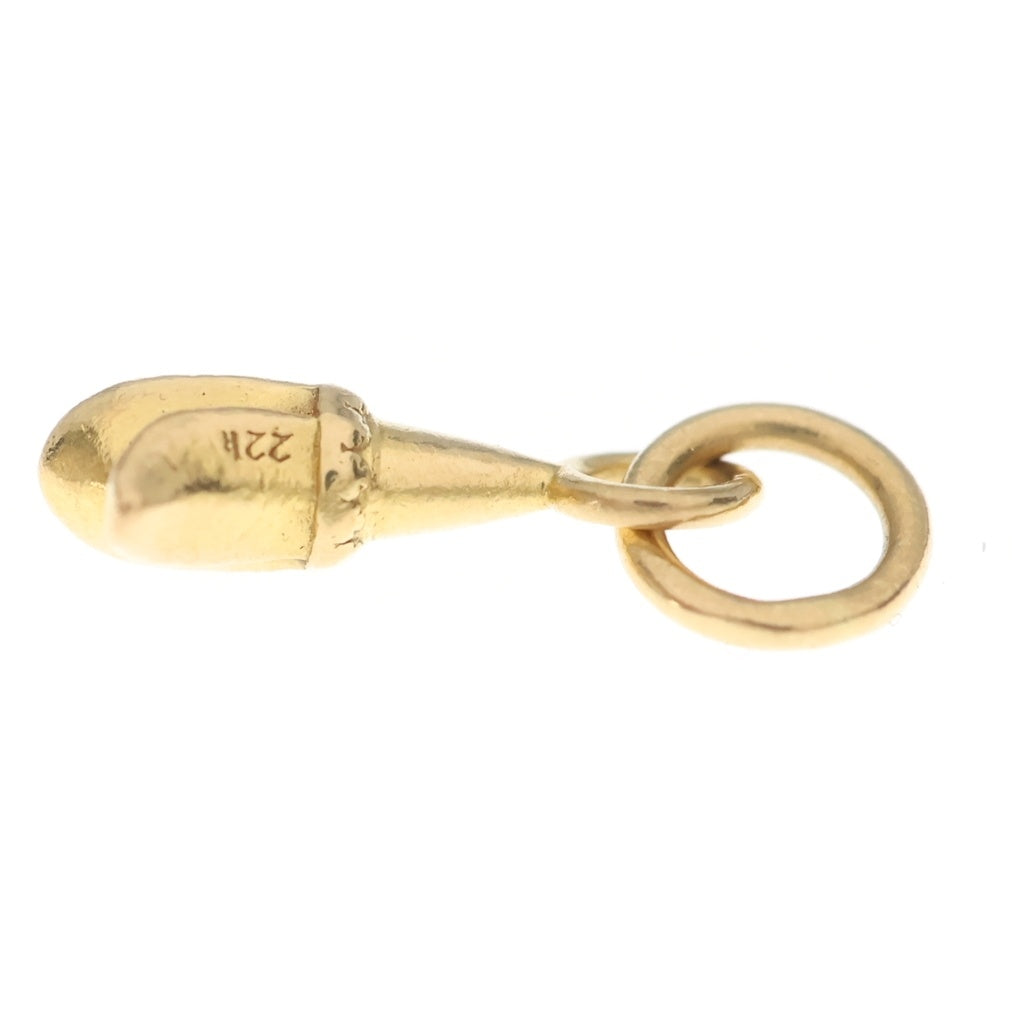 CHROME HEARTS(クロムハーツ) 22K CHRM CRSTAIL TNY クロステイル タイニーチャーム ネックレストップ ゴールド