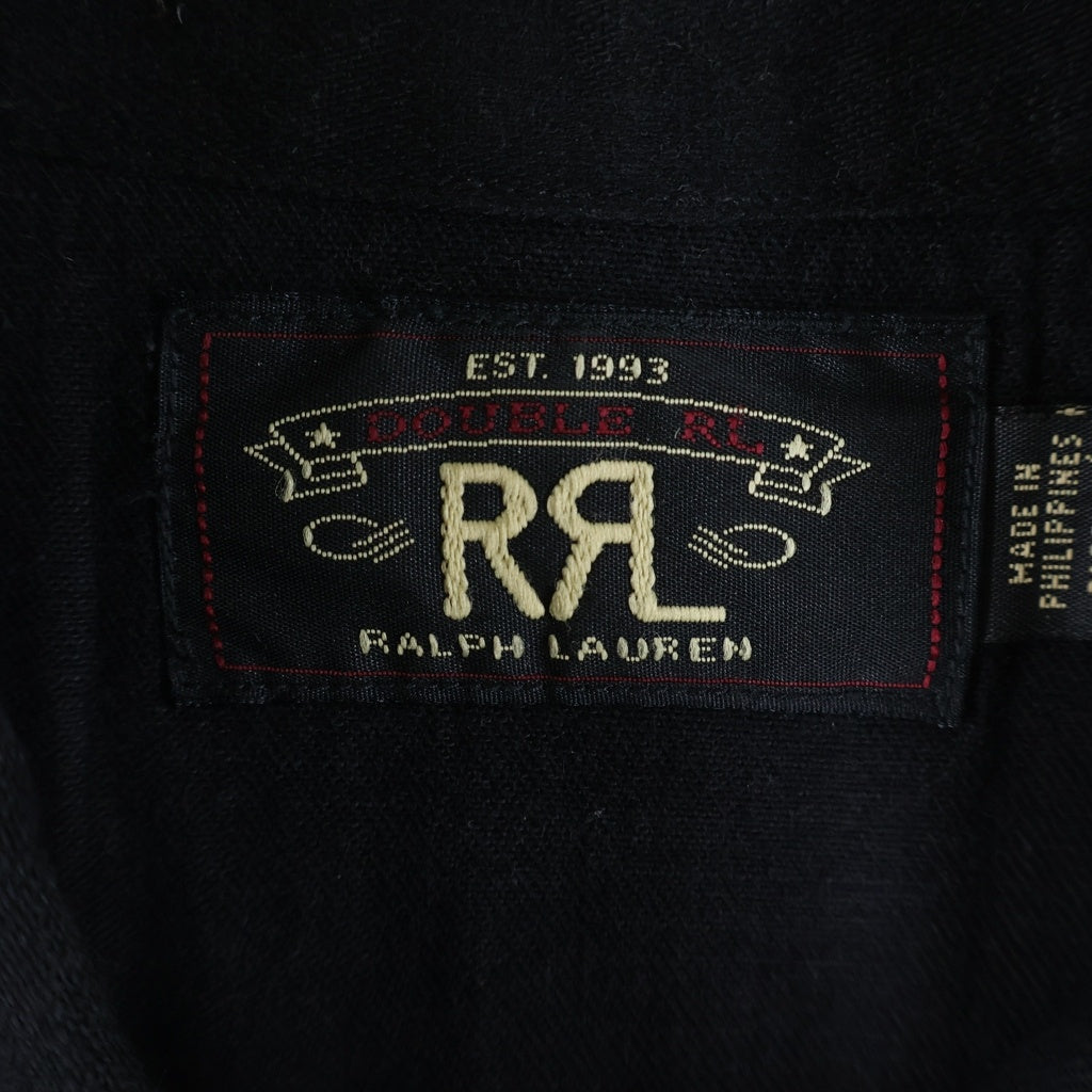 RRL(ダブルアールエル) 三ツ星タグ コンチョボタン ウエスタンシャツ デニムウエスタンシャツ ブラック デニム