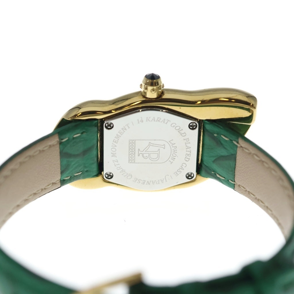 NO BRAND(ノーブランド) LAPHONT MELTING WATCH 腕時計 ゴールド グリーン A-57 レディース