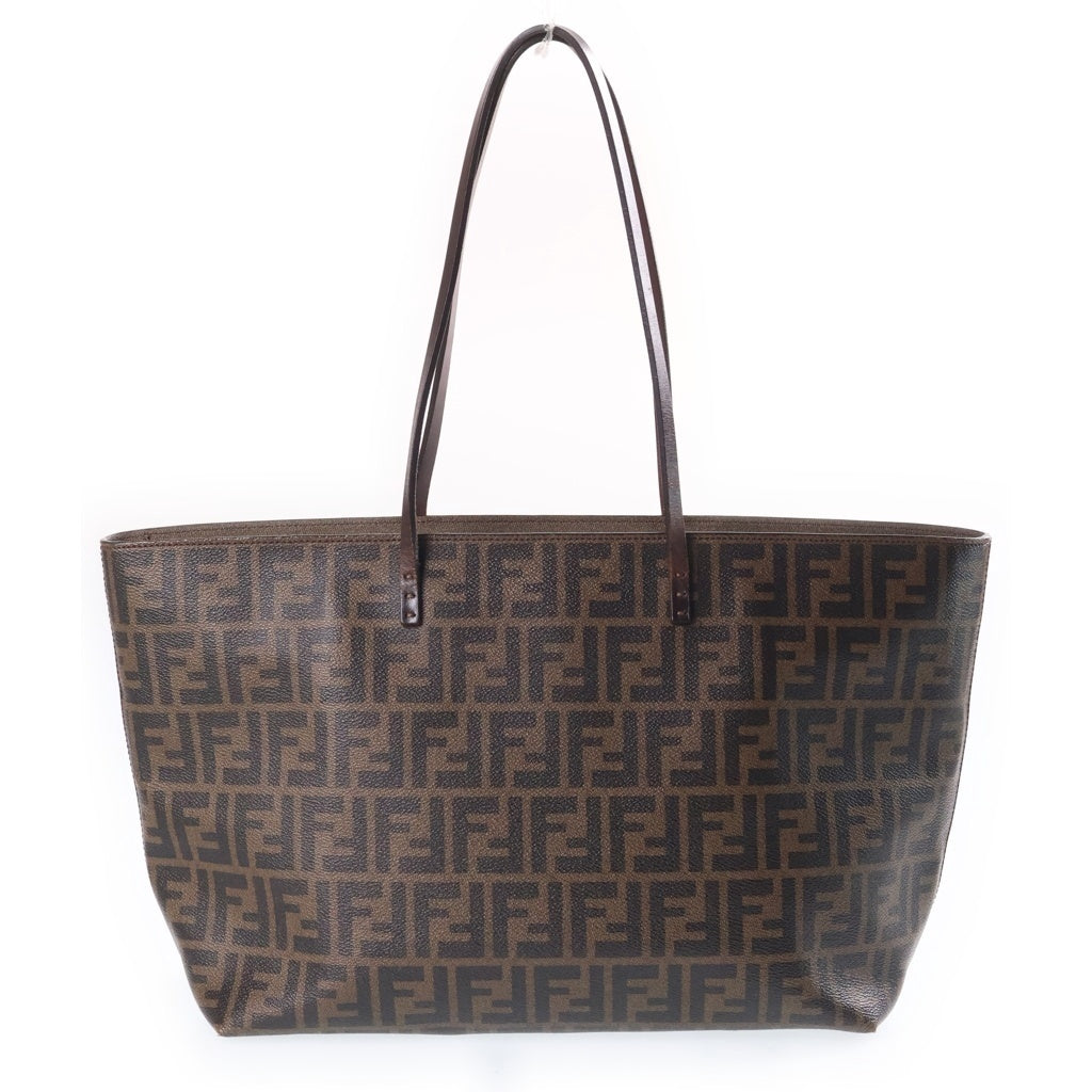 FENDI(フェンディ) Roll tote bag ズッカ柄 ロール トートバッグ ブラウン 8BH185 レディース