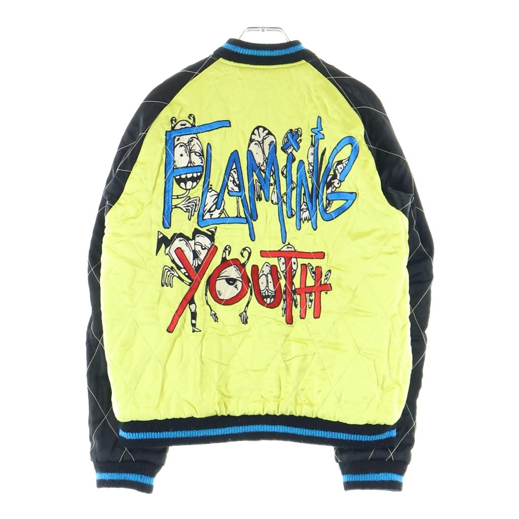 CHROME HEARTS(クロムハーツ) ×MATTY BOY テーラー東洋 別注スカジャン リバーシブル 刺繍ダガージップ スーベニアボンバージャケット ブラック/イエロー