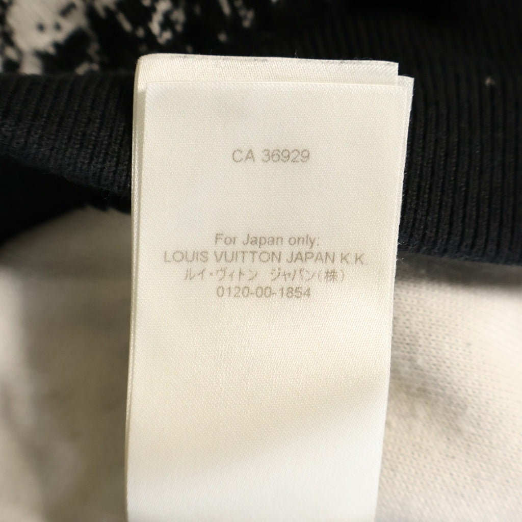 LOUIS VUITTON(ルイヴィトン) 23SS パリコラージュジャカードプルオーバーパーカー フーディー ブラック/ホワイト RM231 TB7 HON82W