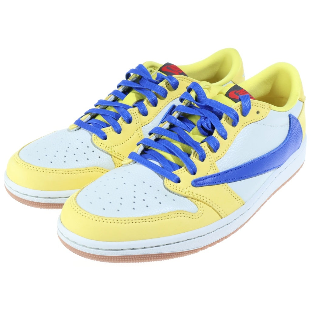 NIKE(ナイキ) ×TRAVIS SCOTT WMNS AIR JORDAN 1 RETRO LOW OG CANARY トラヴィススコット ウィメンズ エアジョーダン1 ローカットスニーカー DZ4137-700 イエロー