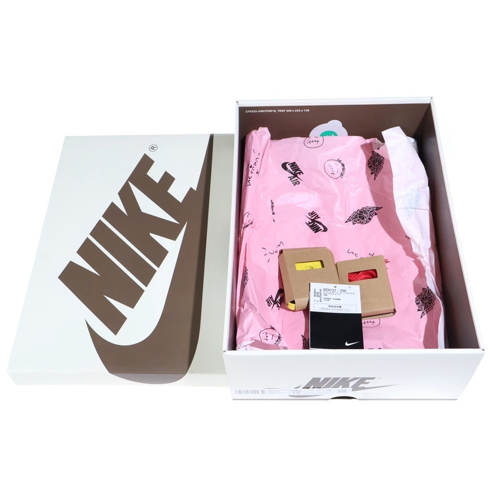 NIKE(ナイキ) ×TRAVIS SCOTT WMNS AIR JORDAN 1 RETRO LOW OG CANARY トラヴィススコット ウィメンズ エアジョーダン1 ローカットスニーカー DZ4137-700 イエロー