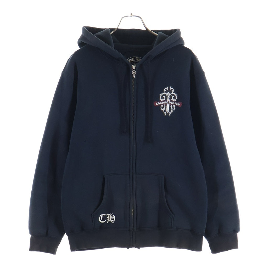 CHROME HEARTS(クロムハーツ) OLD Vine Dagger Zip Hoodie オールド カモフラヴァインダガー 裏地サーマルジップフーディーパーカー ブラック