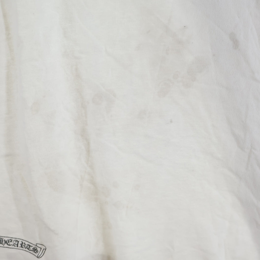 CHROME HEARTS(クロムハーツ) Neck Logo FUCK YOU L/S Tee ネックロゴ クルーネック長袖Tシャツ カットソー ロンT ホワイト