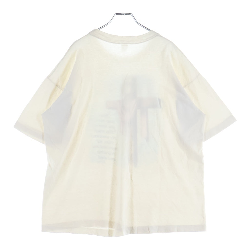 VINTAGE(ヴィンテージ) 90s USA製 JESUS 裾袖シングル クルーネックTシャツ ホワイト