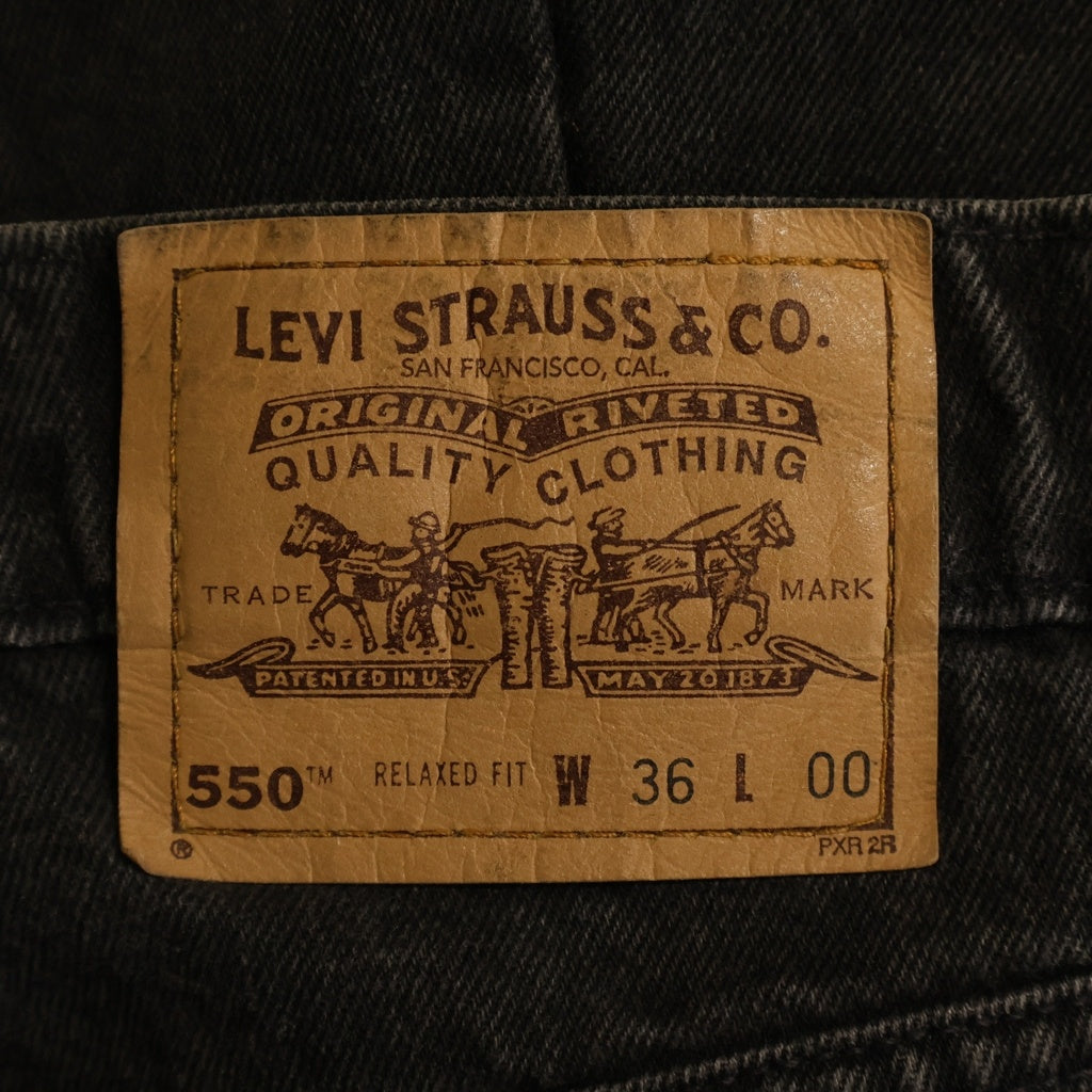 Levi's(リーバイス) 90s 550 後染め デニム ショートパンツ W36 ブラック