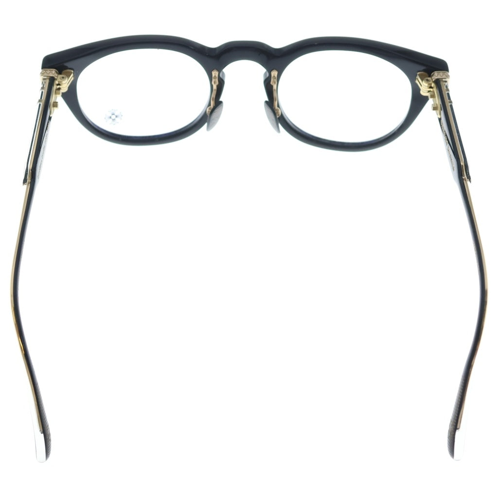 CHROME HEARTS(クロムハーツ) DINGALONGLINGLONG CHプラス ボストンフレーム アイウェア 眼鏡 ブラック/ゴールド