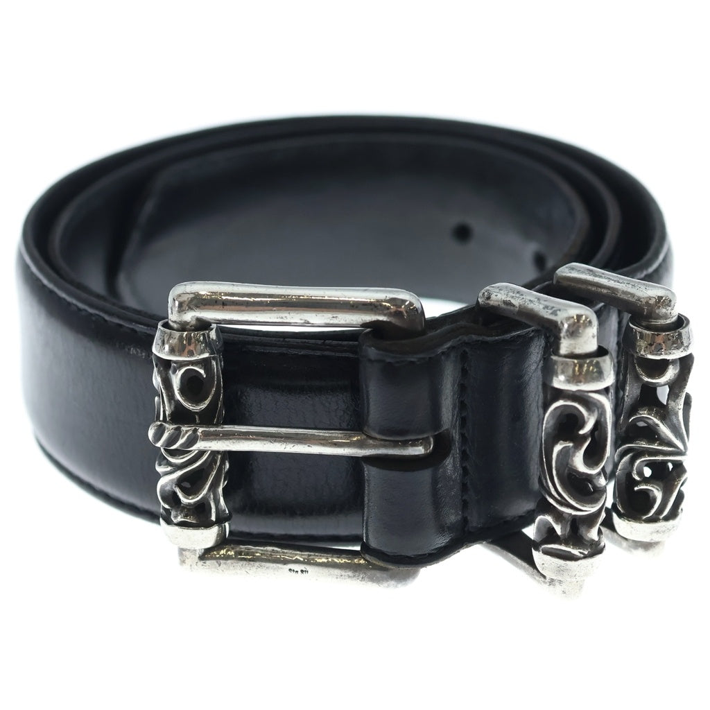 CHROME HEARTS(クロムハーツ) BLT ROLLER 3PC1.5inch 3PCローラーバックル レザーベルト シルバー BCA357