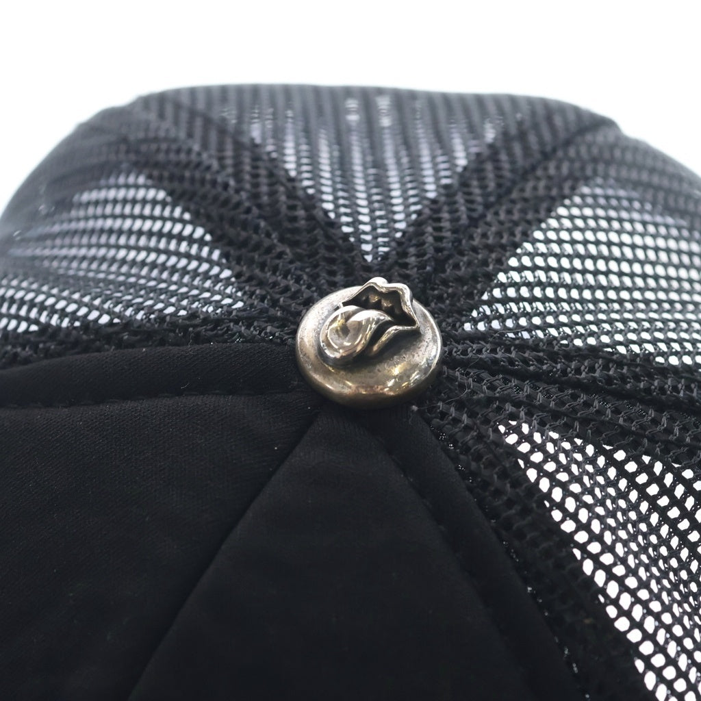CHROME HEARTS(クロムハーツ) × ROLLING STONES オールド ローリングストーンズ リップ&タン メッシュキャップ 帽子 ブラック