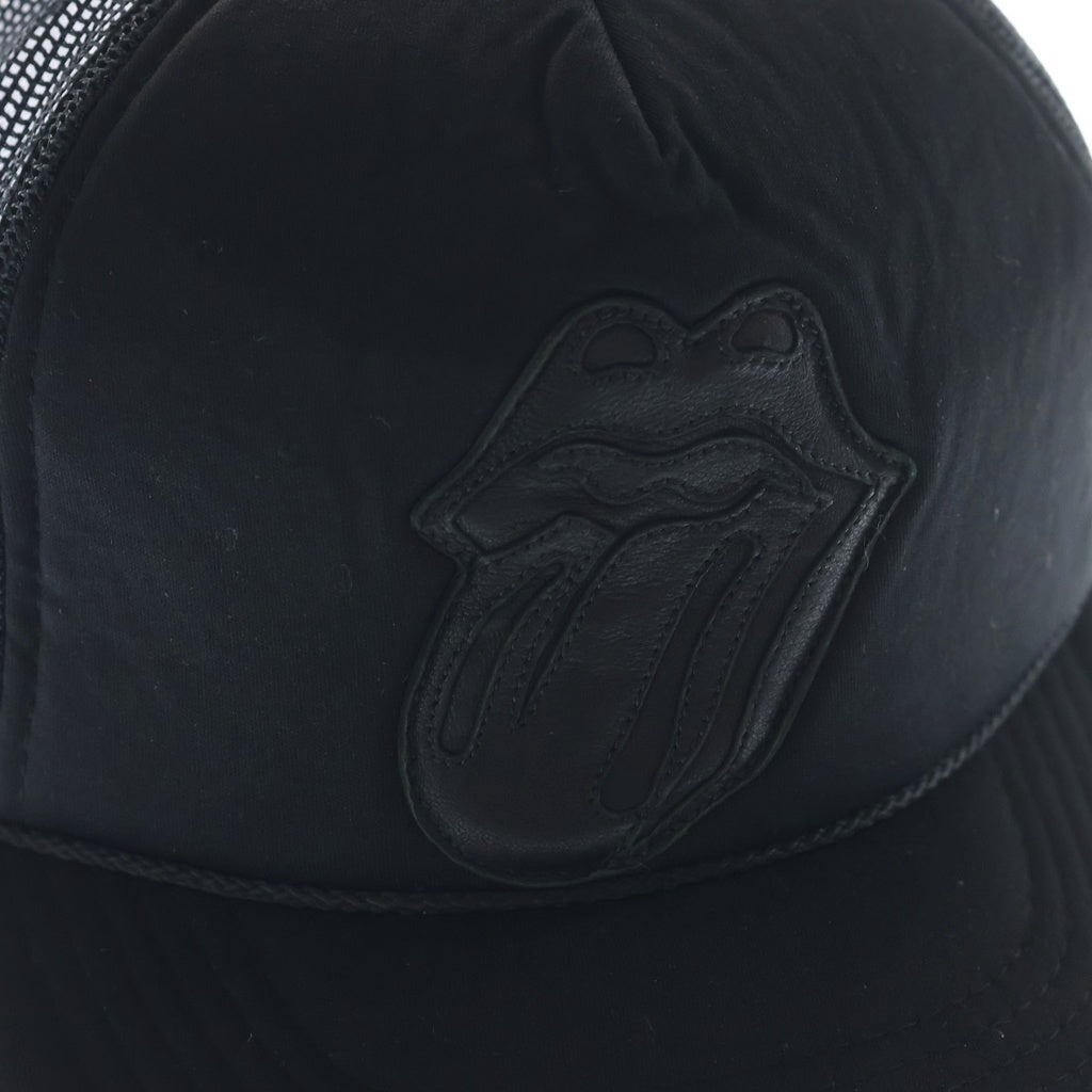 CHROME HEARTS(クロムハーツ) × ROLLING STONES オールド ローリングストーンズ リップ&タン メッシュキャップ 帽子 ブラック