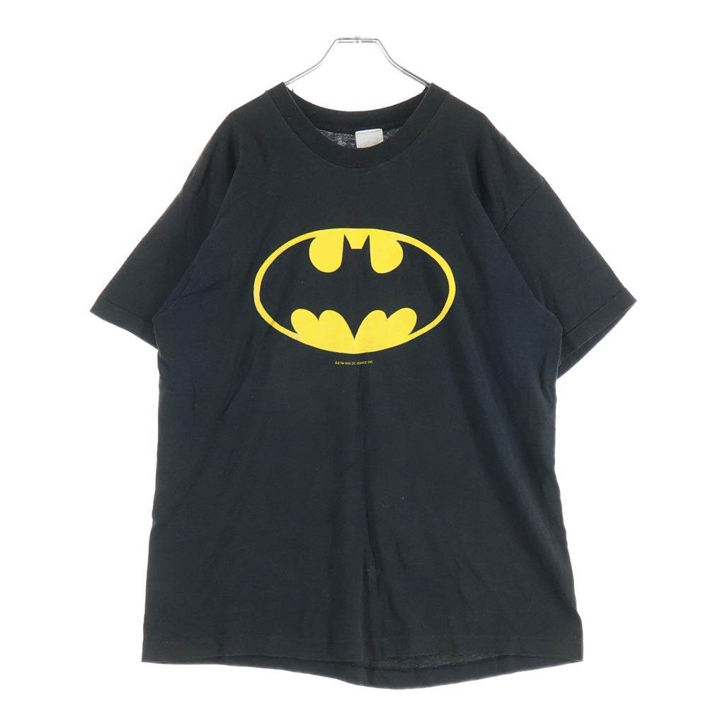 VINTAGE(ヴィンテージ) 90s 裾袖シングル BATMAN バットマン クルーネックTシャツ ブラック