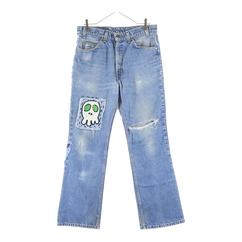Levi's(リーバイス) 90s USA製 ボタン裏575 517 刺繍 パッチワーク ブーツカットデニム インディゴ