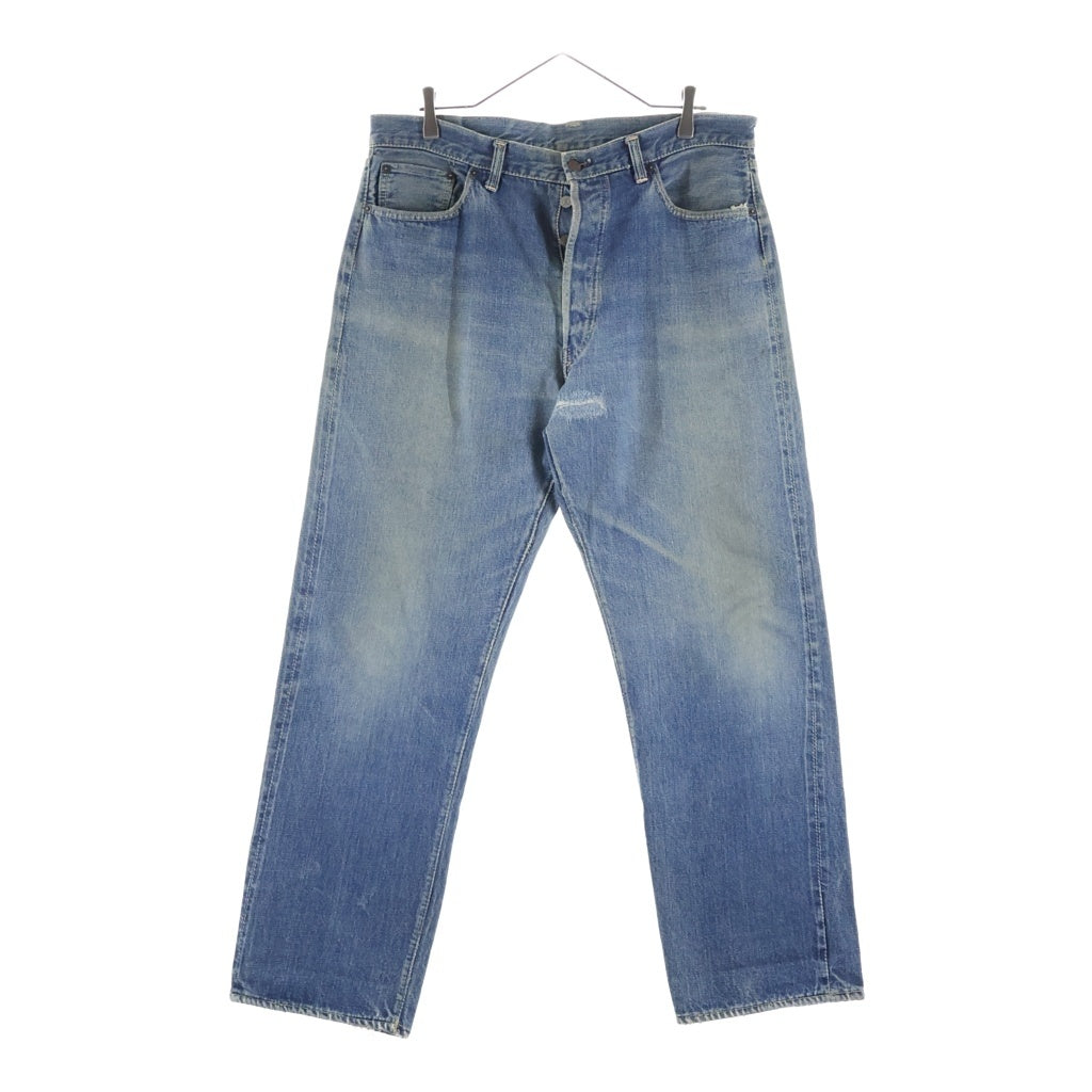 Levi's(リーバイス) 60s ギャラ入り紙パッチ 推定過渡期 オフセット フロント裏リベットアルミ 足長R デニムパンツ ブラック 501XX