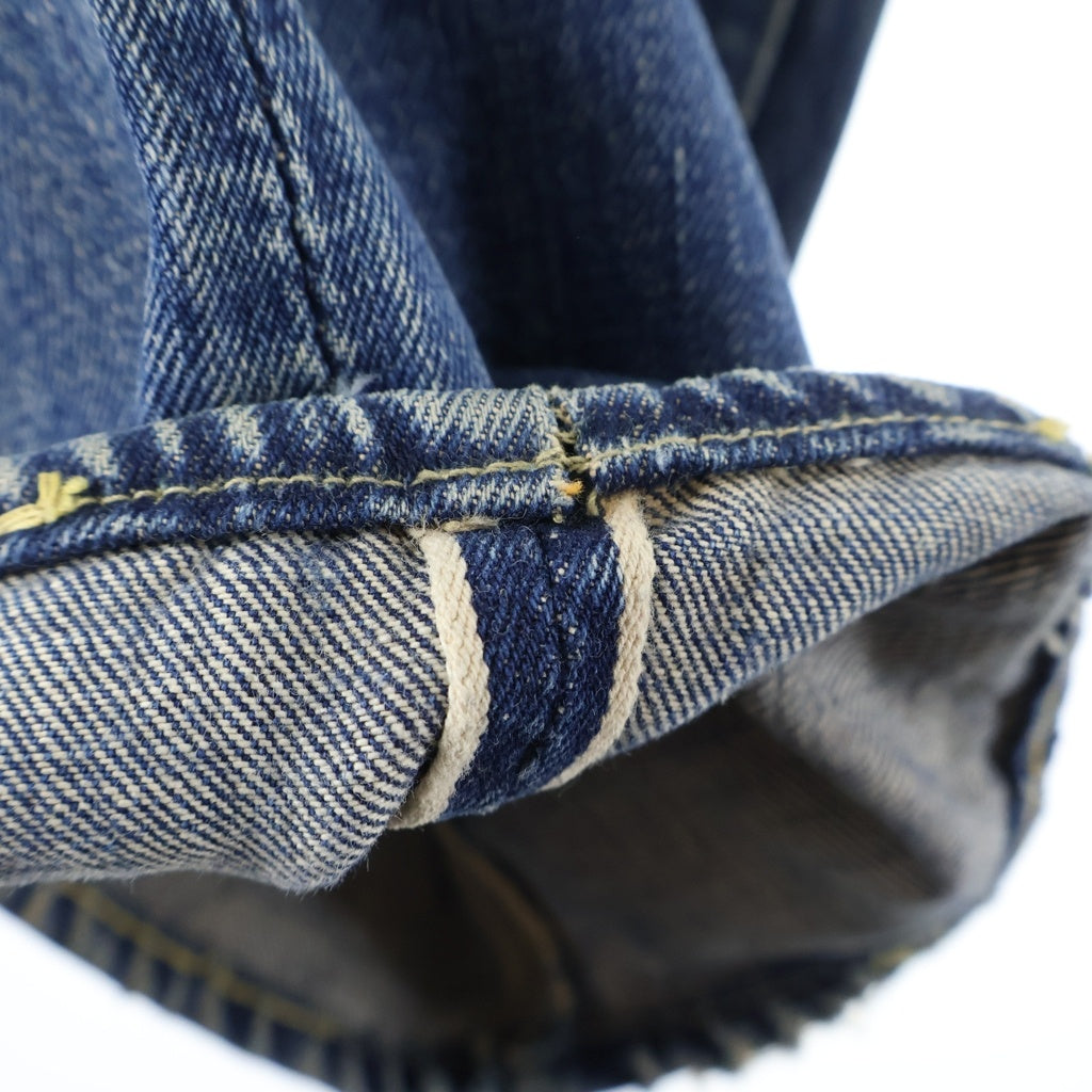 Levi's(リーバイス) 60s ギャラ入り紙パッチ 推定過渡期 オフセット フロント裏リベットアルミ 足長R デニムパンツ ブラック 501XX