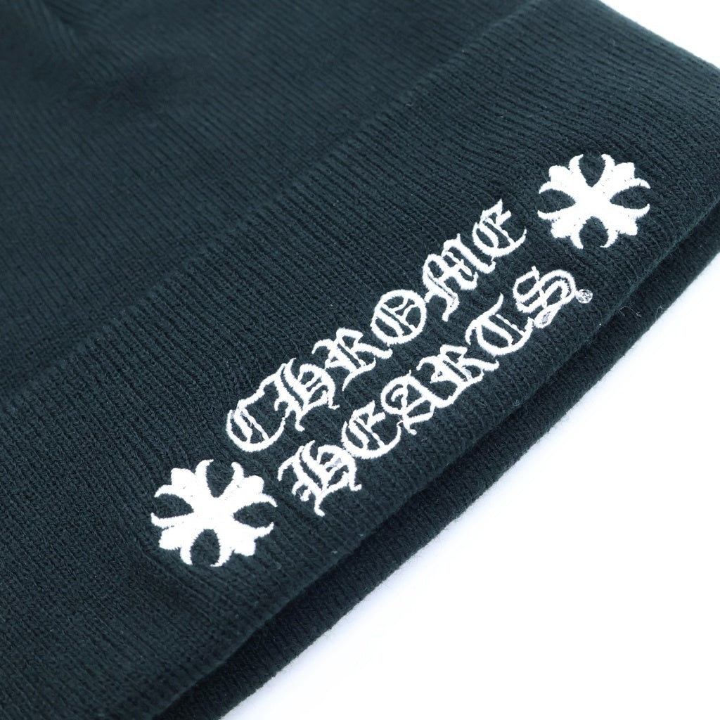 CHROME HEARTS(クロムハーツ) WATCH CAP CHプラス ロゴ刺繍 ワッチキャップ ニット 帽子 ビーニー ブラック