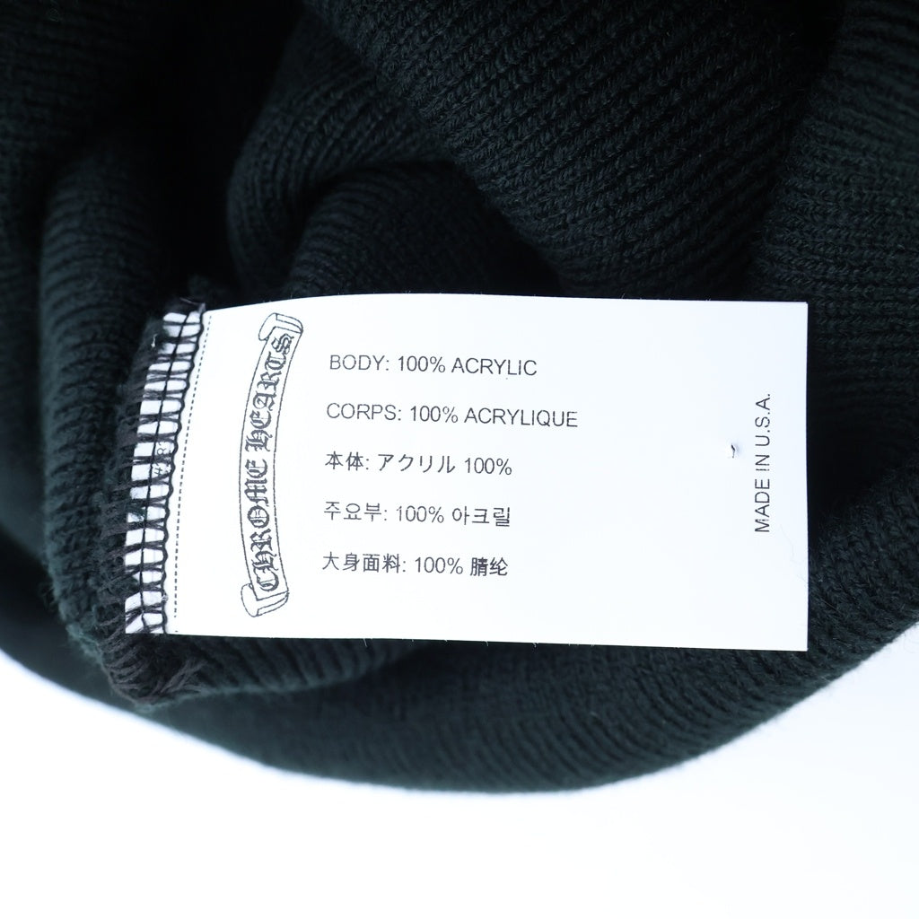 CHROME HEARTS(クロムハーツ) WATCH CAP CHプラス ロゴ刺繍 ワッチキャップ ニット 帽子 ビーニー ブラック