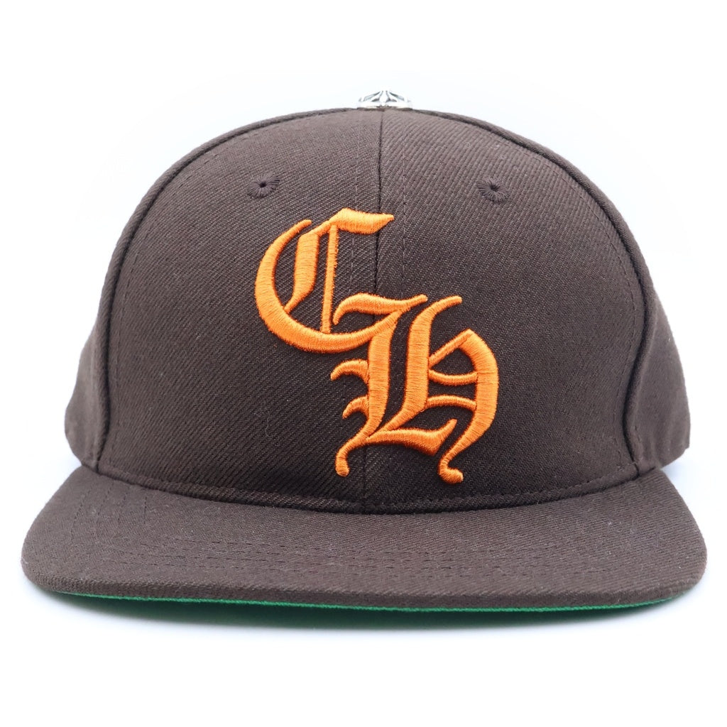 CHROME HEARTS(クロムハーツ) CH HAT CHロゴ刺繍ベースボールキャップ 帽子 ブラウン