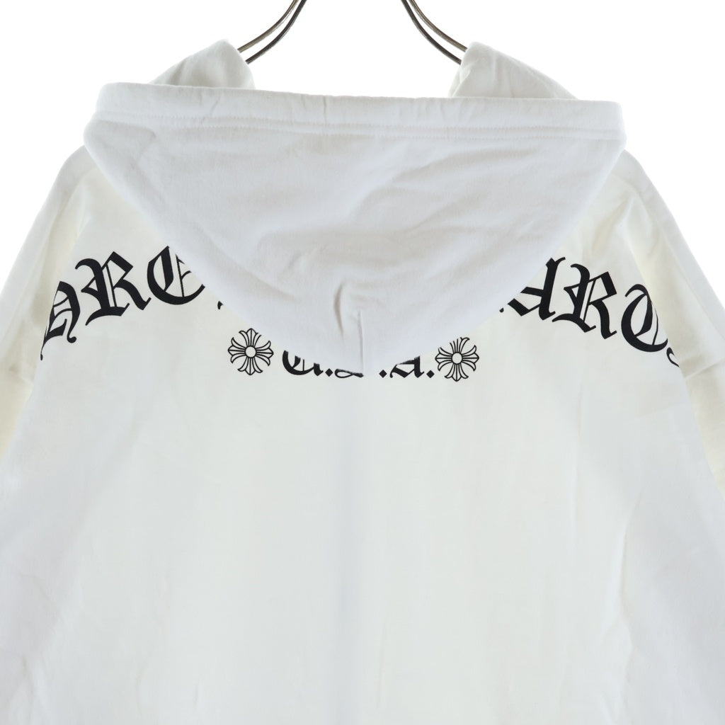 CHROME HEARTS(クロムハーツ) SWTSHRT HD ZIP Tバー ダガージップ バックアーチ ロゴジップ フーディ パーカー ホワイト