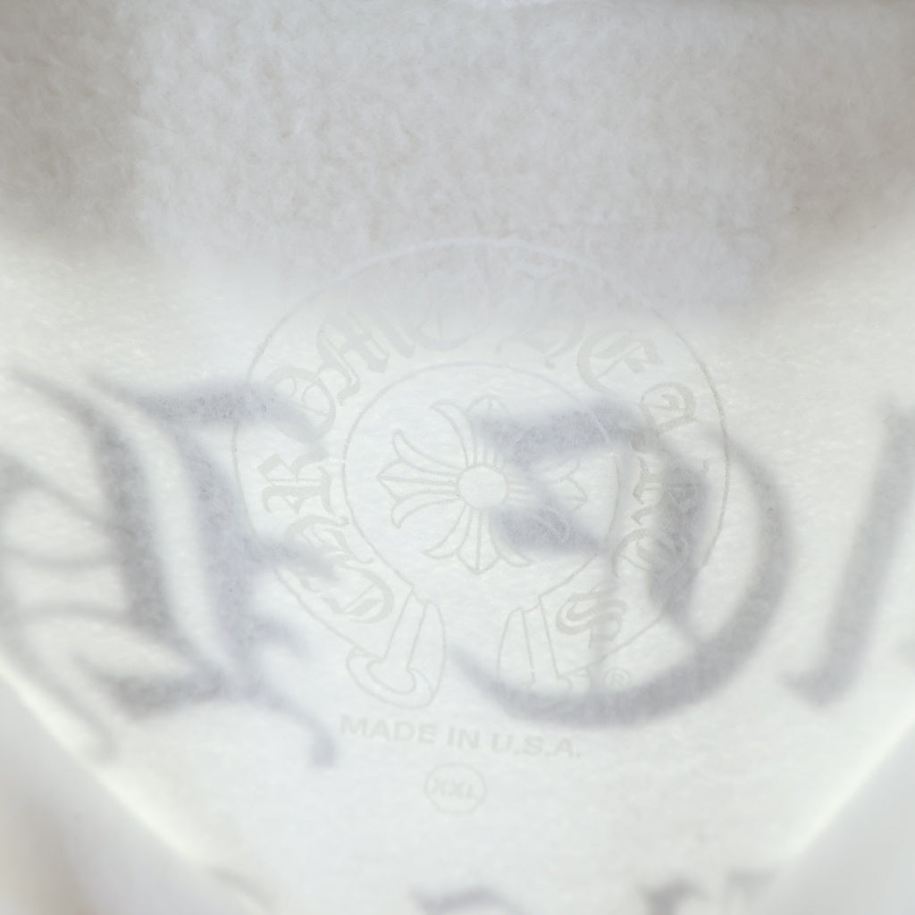 CHROME HEARTS(クロムハーツ) SWTSHRT HD ZIP Tバー ダガージップ バックアーチ ロゴジップ フーディ パーカー ホワイト