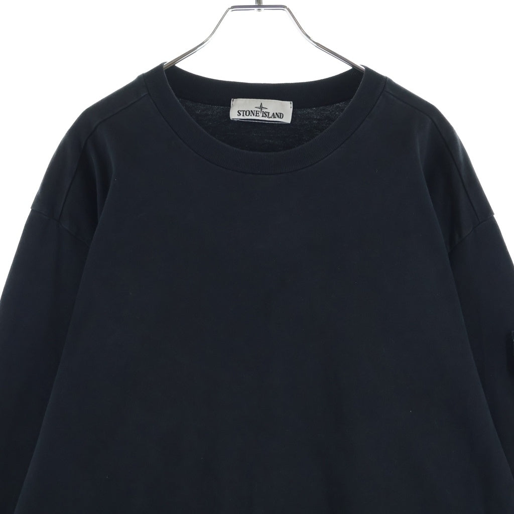 STONE ISLAND(ストーンアイランド) Long Sleeve Sweat ロゴワッペン付き クルーネック スウェットトレーナー ブラック 791563750